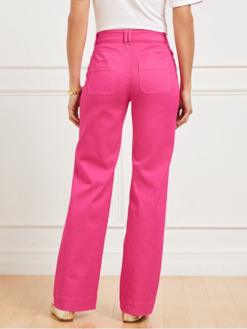 NWT Talbots Patch Pocket Classic Jean Trousers Pink